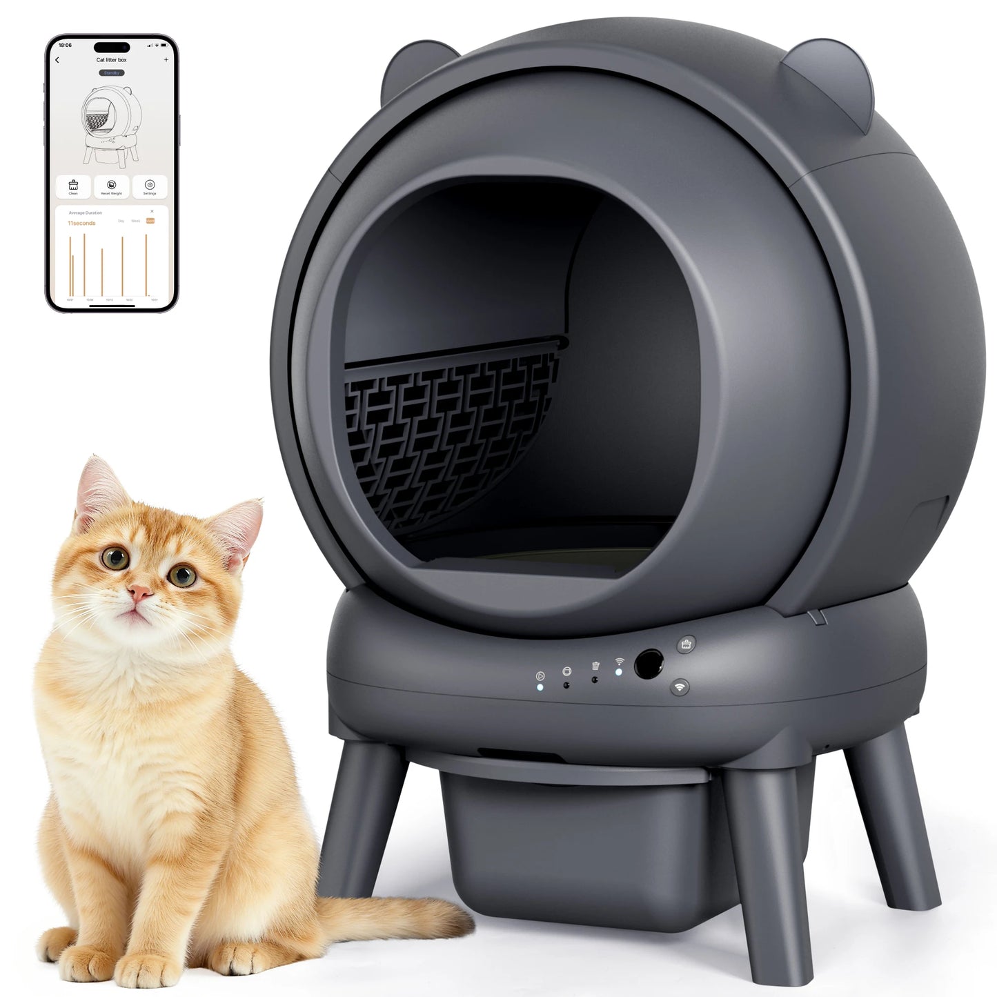 The Cumridge Self-Cleaning Litter Box is a high-performance, hygienic solution designed specifically for multi-cat households.