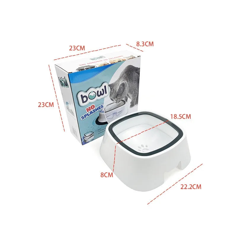 No Spill Pet Water Bowl Floating Insert Dog Cat Water Dispenser No Wet Mouth Beard Anti‑Overflow Splash‑Proof Pet Drinking Bowl for Small Medium Large Pets