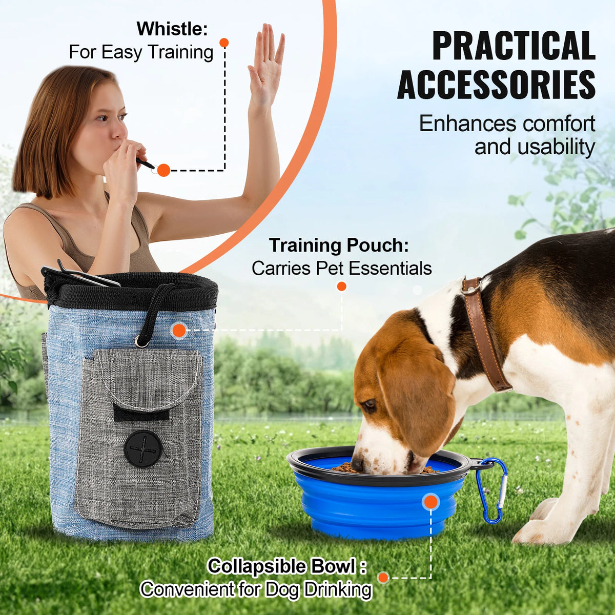 SucceBuy Dog Agility Training Equipment 5PCS Set Upgrade with Adjustable Hurdles Extend Tunne Puppy Obstacle Course Kit with Bag