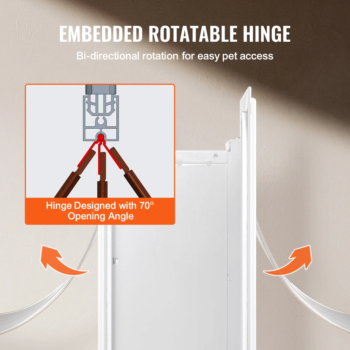 Pet Door Metal Frame with Lock and 3-Flap System Weatherproof Doggy Door Easy to Install in Interior or Exterior Walls