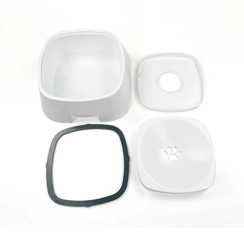 No Spill Pet Water Bowl Floating Insert Dog Cat Water Dispenser No Wet Mouth Beard Anti‑Overflow Splash‑Proof Pet Drinking Bowl for Small Medium Large Pets