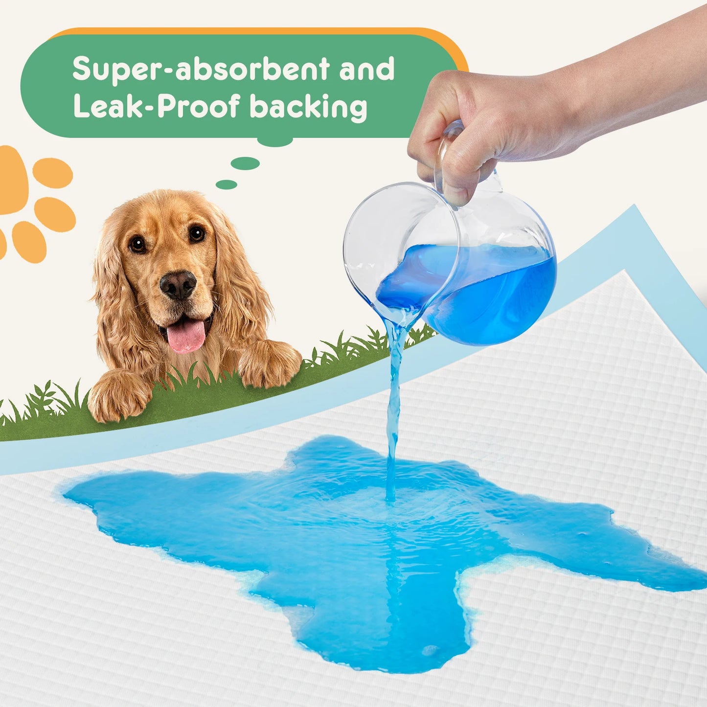 JHK 150 Count 22' X 22' Super Absorbency Disposable Underpads Leakproof Quick Drying Disposable Pads for Dogs Puppy Cat Pee Pads