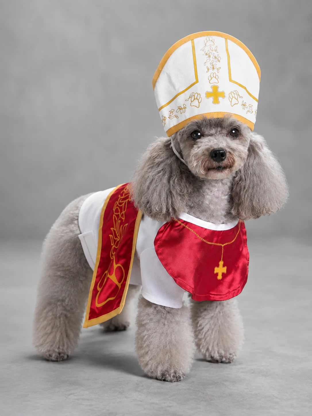 Lightweight Breathable Pet Cosplay Costume Set, For Small Medium Breed Dog Cat, Smooth Satin Fabric With Exquisite Printed Ornament, Pet Festival Dress‑up Outfit Cloak Suit, Fancy Holiday Apparel, Theme Party Props For Pet