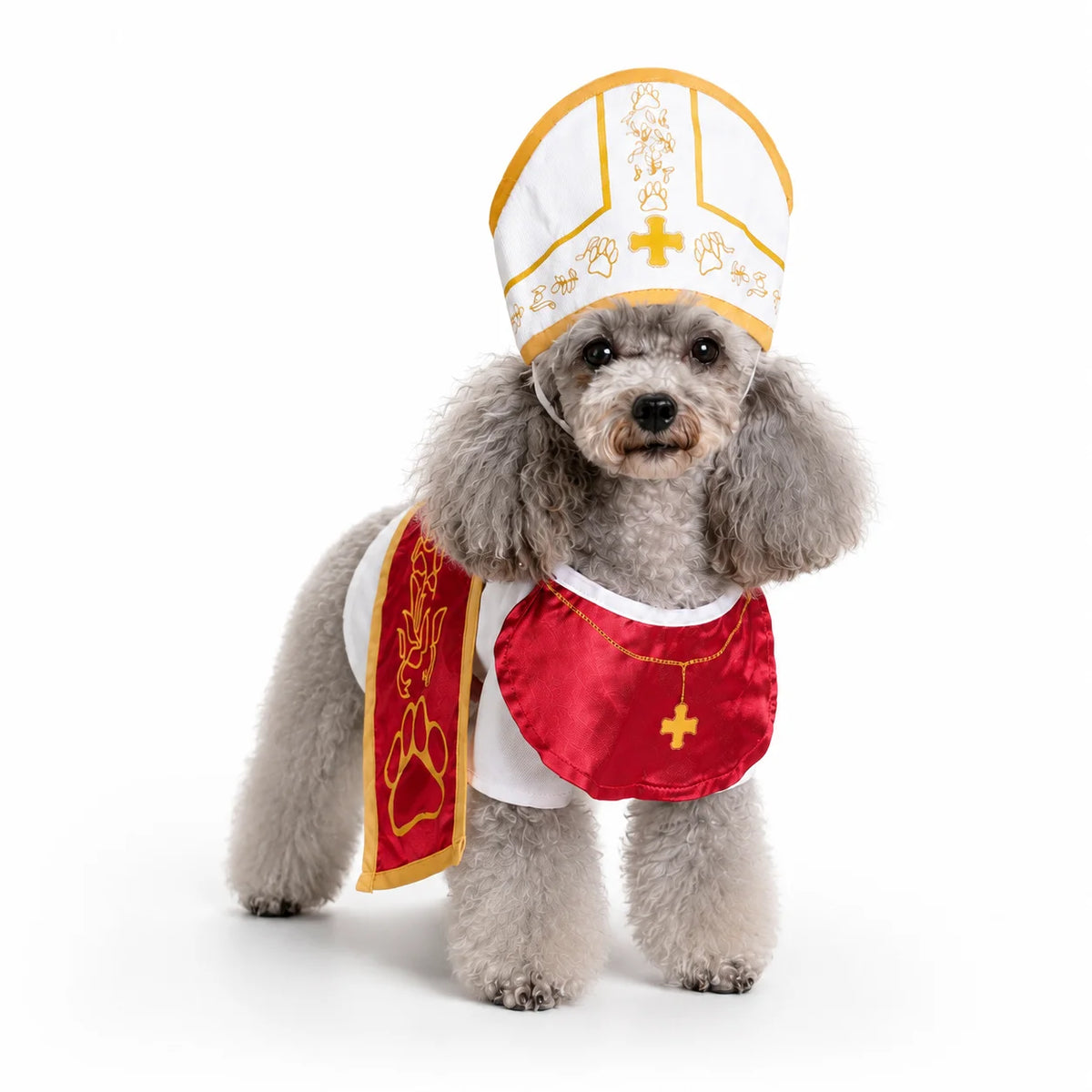 Lightweight Breathable Pet Cosplay Costume Set, For Small Medium Breed Dog Cat, Smooth Satin Fabric With Exquisite Printed Ornament, Pet Festival Dress‑up Outfit Cloak Suit, Fancy Holiday Apparel, Theme Party Props For Pet